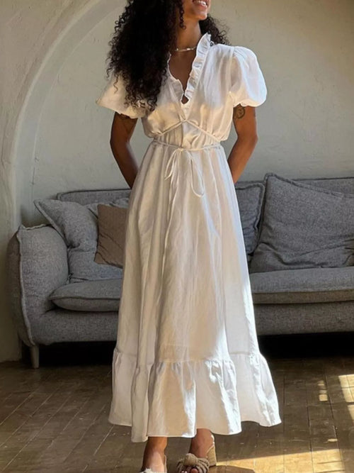 The Camille Tie-Waist Maxi - Maxi Dresse view 1