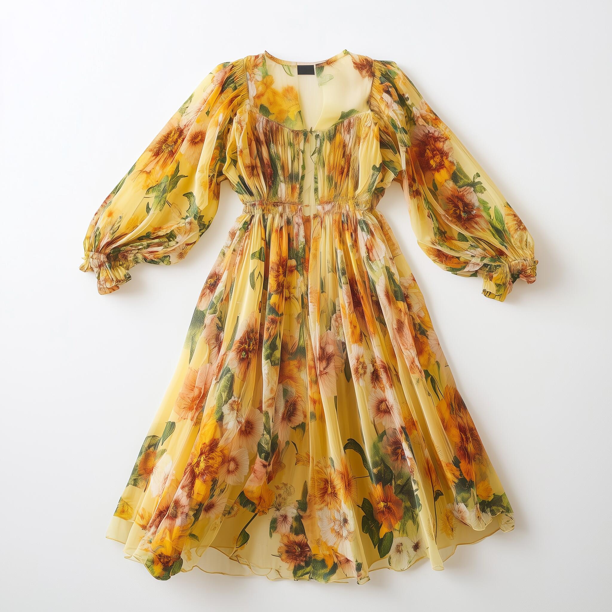 Yellow Floral Dress